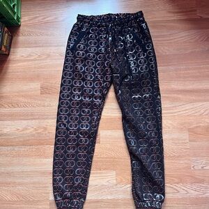 Black and Red Joggers